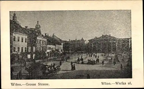 Ak Vilnius Wilna Litauen, Große Straße, Wielka ul.