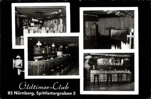 Ak Nürnberg, Oldtimer Club, Spittlertorgraben 5-7, Innenansichten