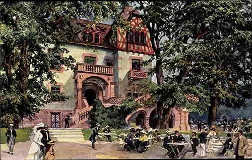 Künstler Ak Nürnberg, Platnersberg Wirtschaft von Wagner & Herzog, Garten