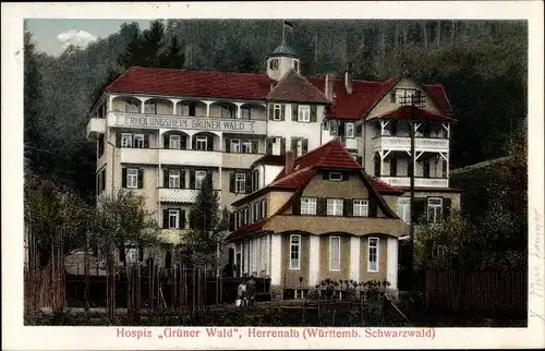 Ak Bad Herrenalb im Schwarzwald, Hospiz Grüner Wald, Erholungsheim