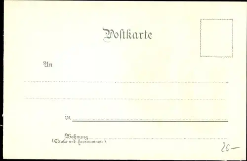 Litho Schwäbische Volkstrachten, Schwabe mit Pfeife