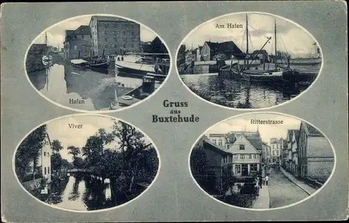 Ak Buxtehude in Niedersachsen, Hafen, Viver, Ritterstraße