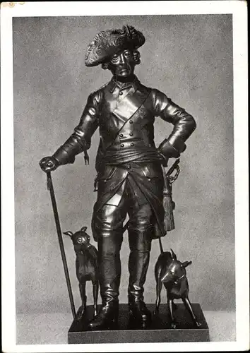 Ak König Friedrich II. von Preußen, Friedrich der Große, Statue m. Hunden v. G. v. Schadow