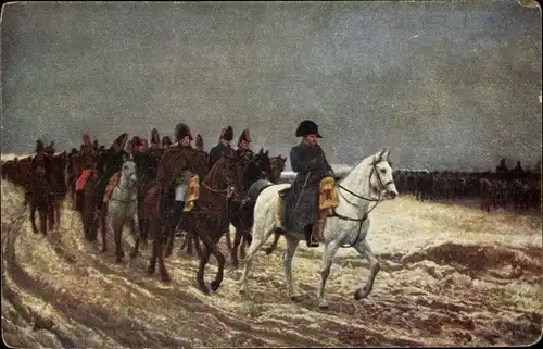 Künstler Ak Napoleon Bonaparte, Kaiser Napoleon I., Soldaten