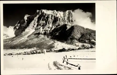 Ak Ehrwald in Tirol, Ort, Zugspitze