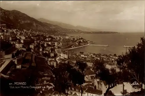 Ak Monaco, Vue sur le port