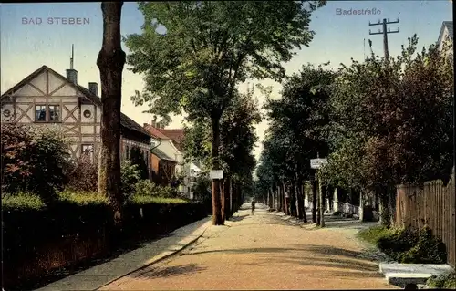 Ak Bad Steben im Frankenwald Bayern, Badestraße