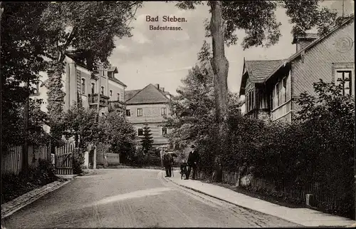 Ak Bad Steben im Frankenwald Bayern, Badestraße