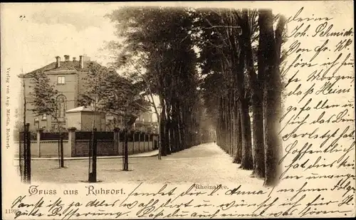 Ak Ruhrort Duisburg Nordrhein Westfalen, Rheinallee