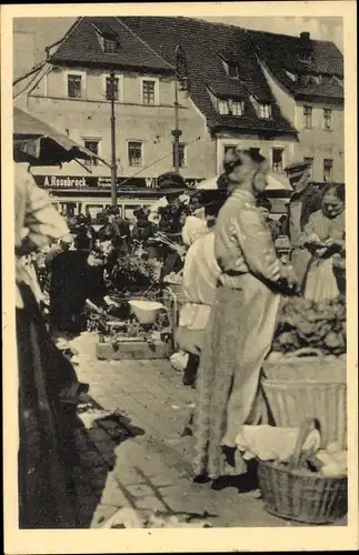 Ak Zwickau in Sachsen, Hauptmarkt, Geschäft A. Rosebrock