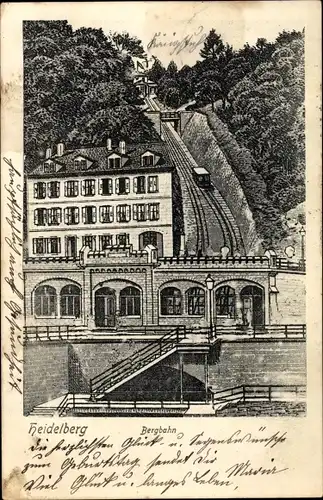 Ak Heidelberg am Neckar, Bergbahn