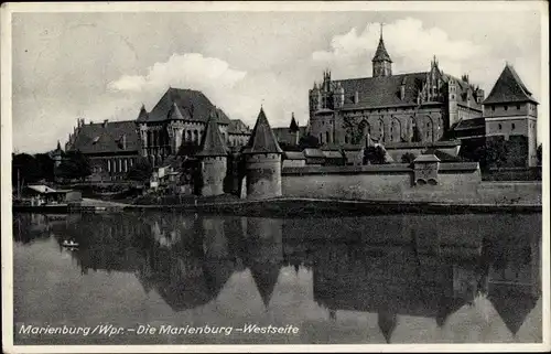 Ak Malbork Marienburg Westpreußen, Marienburg, Westseite