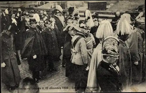 Ak Bruxelles Brüssel, Funerailles du Roi Leopold II, Begräbnis König Leopold II. von Belgien, 1909