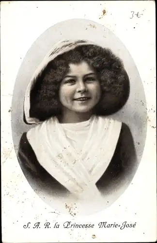 Ak Prinzessin Marie José von Belgien, Kinderportrait