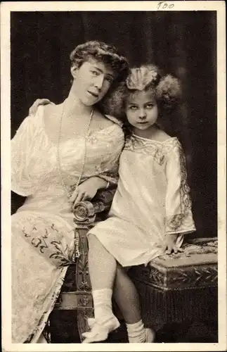 Ak Königin Elisabeth Gabriele von Belgien, Prinzessin Marie José