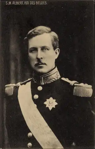 Ak König Albert I. von Belgien, Roi des Belges, Uniform