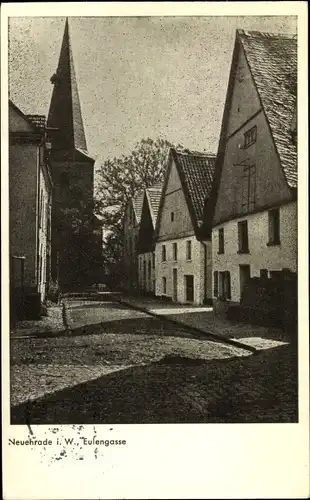 Ak Neuenrade im Märkischen Kreis, Eulengasse, Kirche