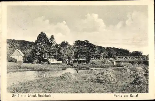 Ak Märkisch Buchholz Dahme Spreewald, Partie am Kanal