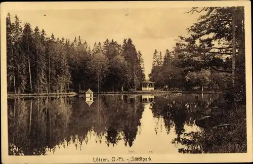 Ak Giżycko Lötzen Ostpreußen, Stadtpark
