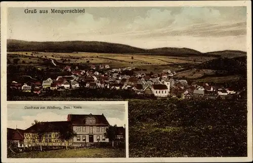 Ak Mengerschied Rheinland Pfalz, Gasthaus zur Wildburg, Bes. Krein, Totalansicht