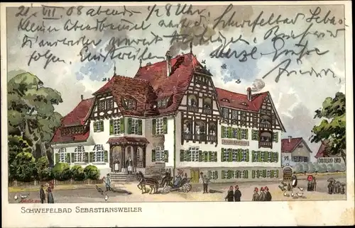 Künstler Litho Bad Sebastiansweiler Mössingen, Schwefelbad 