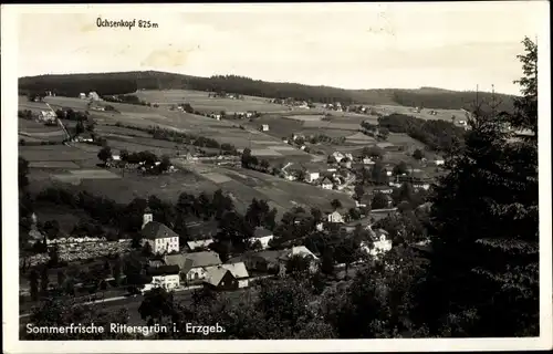 Ak Rittersgrün Breitenbrunn im Erzgebirge, Totalansicht, Ochsenkopf