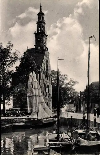 Ak Hoorn Nordholland Niederlande, View of the town