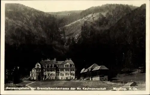 Ak Wopfing Waldegg in Niederösterreich, Genesungsheim der Gremialkrankenkasse der Wr. Kaufmannschaft