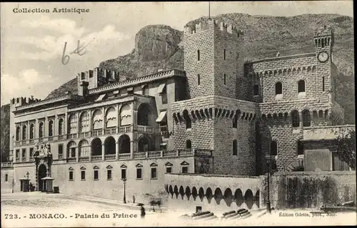 Ak Monaco, Palais du Prince, vue extérieure