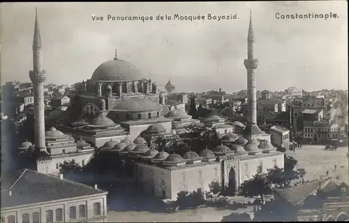 Ak Konstantinopel Istanbul Türkei, Vue Panoramique de la Mosquée Bayazid