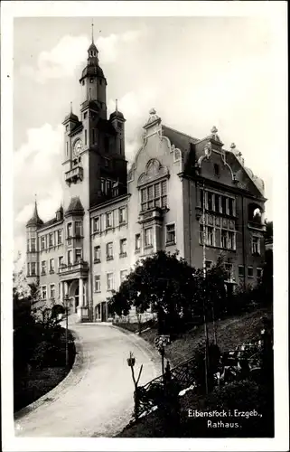 Ak Eibenstock im Erzgebirge Sachsen, Rathaus