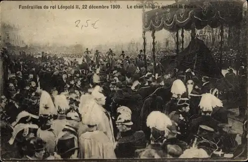 Ak Funérailles du roi Leopold II 1909, Beerdigung