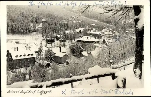 Foto Ak Kipsdorf Altenberg im Erzgebirge, Ort im Winter