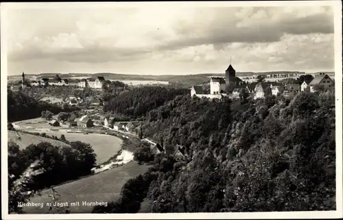 Ak Kirchberg an der Jagst in Baden Württemberg, Hornberg, Ort, Burg