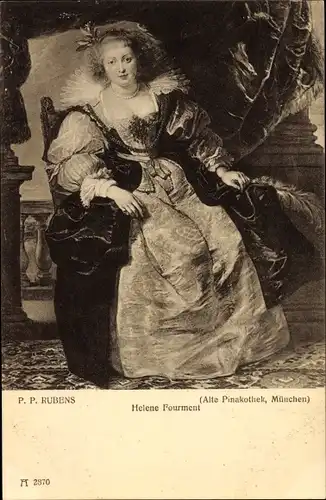 Künstler Ak Rubens, P. P., Helene Fourment, Portrait, Ackermann 2870