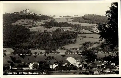Ak Rosenau am Sonntagberg Niederösterreich, Wallfahrtskirche zur Heiligen Dreifaltigkeit, Panorama 