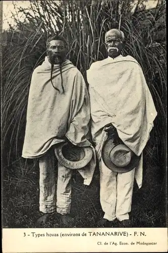 Ak Tananarive environs Madagaskar, Types hovas