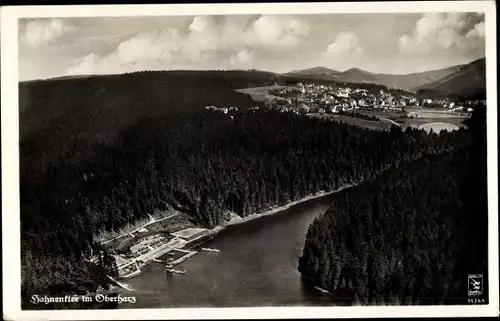 Ak Hahnenklee Bockswiese Goslar, Wohnhäuser, Wald, See, Klinke & Co. 11264