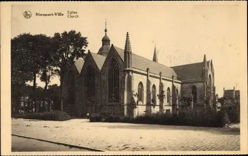 Ak Nieuwpoort Westflandern, Église