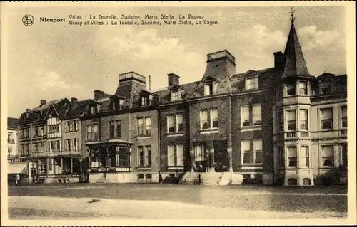 Ak Nieuwpoort Westflandern, Group of Villas, La Tourelle, Sadoine, Maris Stella, La Vague