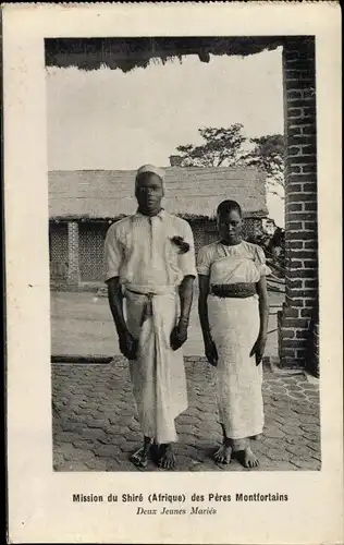 Ak Malawi, Mission du Shiré des Pères Montfortains, deux jeunes mariés