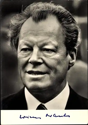 Ak Willy Brandt, 4. Bundeskanzler der BRD, Portrait, SPD