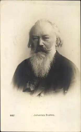 Ak Johannes Brahms, Deutscher Komponist, Portrait