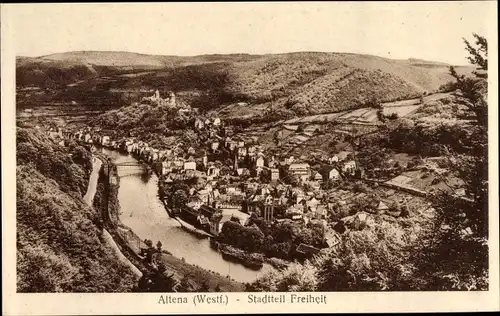 Ak Altena im Märkischen Kreis, Stadtteil Freiheit, Gesamtansicht