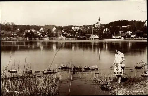 Ak Starnberg in Oberbayern, Wasserpartie