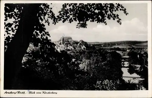 Ak Arnsberg im Hochsauerlandkreis, Blick vom Klosterberg