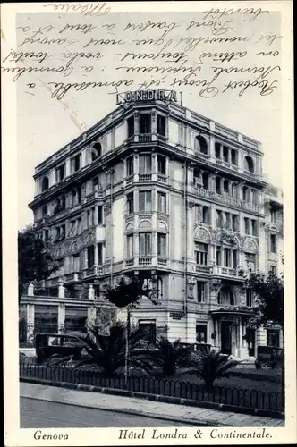 Ak Genova Genua Ligurien, Hotel Londra & Continentale