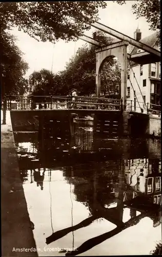 Ak Amsterdam Nordholland Niederlande, Groenburgwal