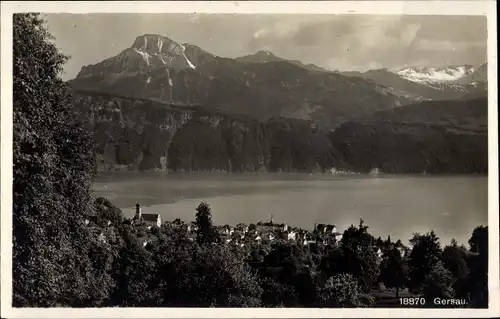 Ak Gersau Kt. Schwyz Schweiz, Berge, Ort, See