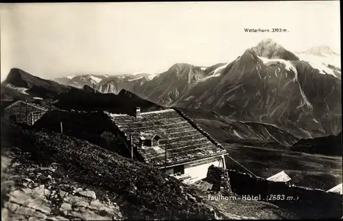 Ak Bern Stadt Schweiz, Hotel Faulhorn, Fr. Bohren, Wetterhorn